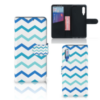 Xiaomi Mi 9 Telefoon Hoesje Zigzag Blauw