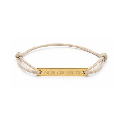 Kindercollectie S.O.S. bar armband - Stainless steel - Goud