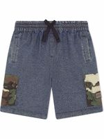 Dolce & Gabbana Kids short en jean à poches contrastantes - Gris