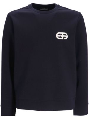 Emporio Armani sweat à patch logo - Bleu