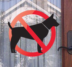 Verboden voor Honden Sticker
