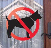Verboden voor Honden Sticker - thumbnail