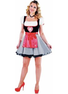 Dirndl zwart/rood