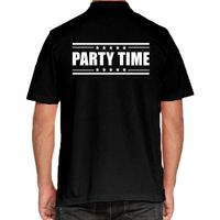 Zwart Party Time polo t-shirt voor heren 2XL  - - thumbnail