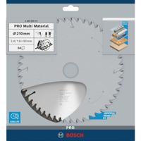 Bosch Professional Cirkelzaagblad PRO Multi Material | Ø 210 x 2,4 x 30mm 54T - 2608640511