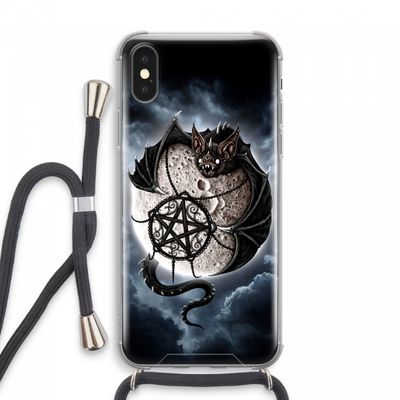 Volle maan: iPhone XS Max Transparant Hoesje met koord