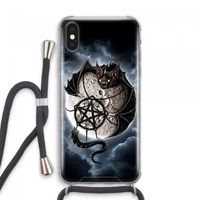 Volle maan: iPhone XS Max Transparant Hoesje met koord