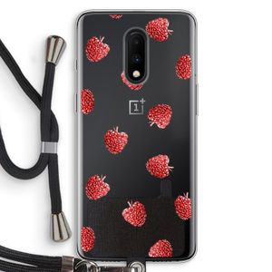 Framboosjes: OnePlus 7 Transparant Hoesje met koord