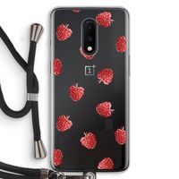 Framboosjes: OnePlus 7 Transparant Hoesje met koord