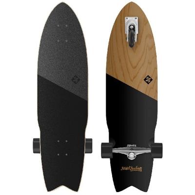 Street Surfing shark attack 36" zelfrijdend longboard koa black