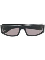 Courrèges lunettes de soleil à monture fine rectangulaire - Noir