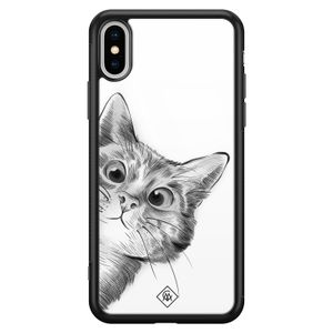 iPhone XS Max glazen hardcase - Peekaboo