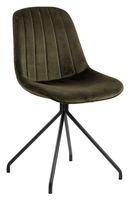 Bendt Eetkamerstoel 'Meavy' Velvet, kleur Donkergroen - thumbnail