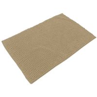 Urban Living Badkamerkleedje/badmat tapijt - voor op de vloer - beige - 50 x 80 cm - Badmatjes - thumbnail