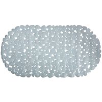Douche/bad anti-slip mat badkamer - pvc - grijs - 39 x 99 cm - ovaal Douche/bad anti-slip mat badkamer - pvc - grijs - 39 x 99 cm - ovaal