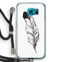 Pluim: Samsung Galaxy S6 Transparant Hoesje met koord