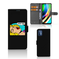 Motorola Moto G9 Plus Wallet Case met Pasjes Popart Oh Yes - thumbnail