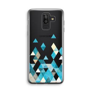 Gekleurde driehoekjes blauw: Samsung Galaxy J8 (2018) Transparant Hoesje