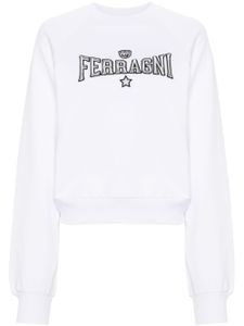 Chiara Ferragni sweat en coton à logo brodé - Blanc