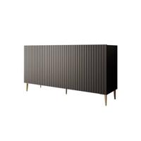 Meubella Dressoir King - Mat zwart - 150 cm - thumbnail