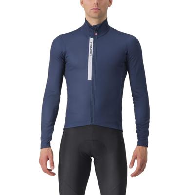 Castelli Entrata Thermal fietsshirt lange mouw belgian blue/silver grey heren L
