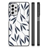 Samsung Galaxy A23 Bloemen Hoesje Leaves Blue