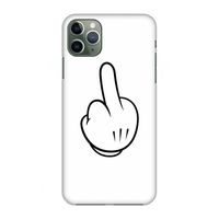 Middle finger white: Volledig geprint iPhone 11 Pro Max Hoesje