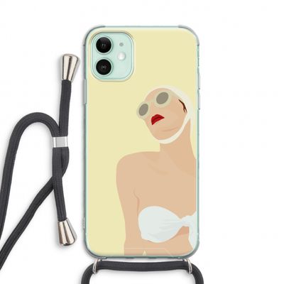 Summer: iPhone 11 Transparant Hoesje met koord