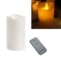Cilindrische LED elektronische kaarslicht simulatie bruiloft kandelaar kaars grootte: 15x 7.5 cm met afstandsbediening