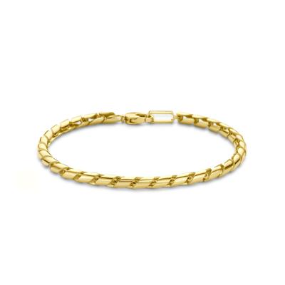 14K Geelgouden Armband - 4mm Schakelbreedte, 21cm Lengte