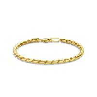 14K Geelgouden Armband - 4mm Schakelbreedte, 21cm Lengte