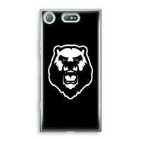 Angry Bear (black): Sony Xperia XZ1 Compact Transparant Hoesje