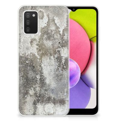 Samsung Galaxy A03S | TPU | Siliconen hoesje | Beton Print