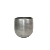 Ter Steege Bloempot Aluminium Zilver D 38 cm H 35 cm - thumbnail