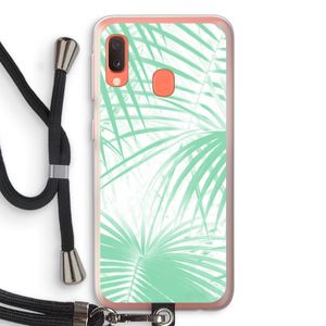 Palmbladeren: Samsung Galaxy A20e Transparant Hoesje met koord