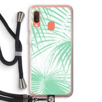 Palmbladeren: Samsung Galaxy A20e Transparant Hoesje met koord