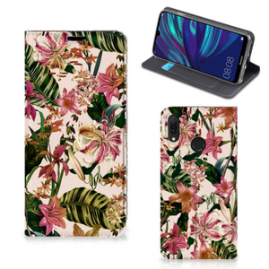 Huawei Y7 hoesje Y7 Pro (2019) Smart Cover Flowers