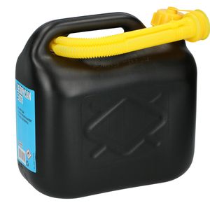 Jerrycan/benzinetank 5 liter zwart   -