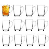 Excellent Houseware Theeglazen / koffie glazen Lakehouse - transparant glas - 24x stuks - 310 ml