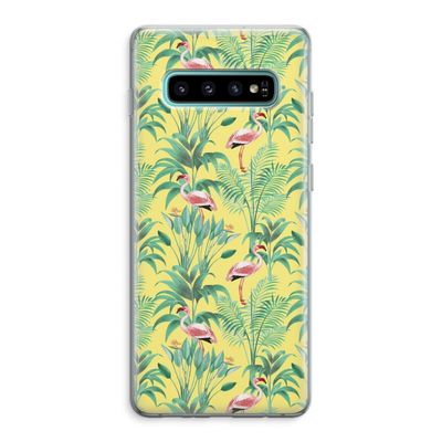 Flamingo party: Samsung Galaxy S10 Plus Transparant Hoesje