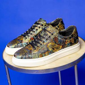 Shiny Shadow Sneakers Lureaux - Handgemaakte Nette Schoenen Voor Heren