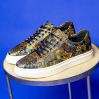 Shiny Shadow Sneakers Lureaux - Handgemaakte Nette Schoenen Voor Heren