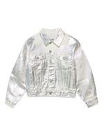 MM6 Maison Margiela Kids veste en jean à effet métallisé - Tons neutres - thumbnail