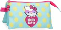 Jim Jam Etui hello kitty pennenetui 3 vakken met 2 ritsen