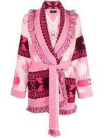 Alanui cardigan Icon en jacquard - Rose - thumbnail