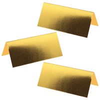 Naamkaartjes/plaatskaartjes metallic - Bruiloft - goud - 50x stuks - 7 x 3 cm