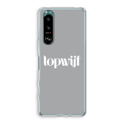 Topwijf Grijs Wit: Sony Xperia 5 III Transparant Hoesje