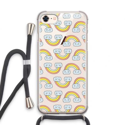 Regenboog: iPhone 8 Transparant Hoesje met koord