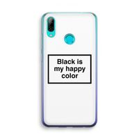Black is my happy color: Huawei P Smart (2019) Transparant Hoesje