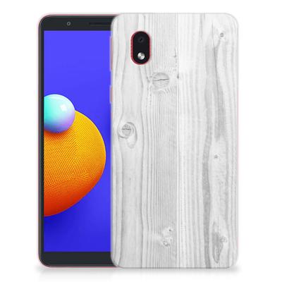 Samsung Galaxy A01 Core | Bumper Hoesje | White Wood